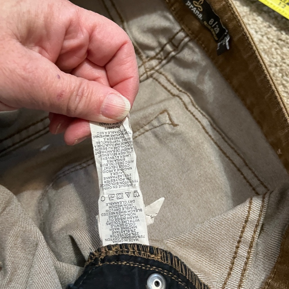 Prana Women’s Brown Denim Straight Leg Mid Rise Pants Size 8 29 - Picture 4 of 7